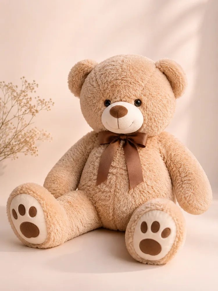 Teddy — plush bear gift with a bouquet (Istanbul)